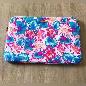 NWOT … MARY SQUARE “Peony Sorbet” Canvas Laptop Sleeve